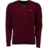 GANT Herren MD. Extrafine Lambswool V-Neck Pullover, DK. Burgundy Mel, XS