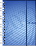 rido/idé 7013102302 Taschenkalender perfect/Technik I, 2 Seiten = 1 Woche, 100 x 140 mm, PP-Einband blau, Kalendarium 2022