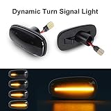 OZ-LAMPE LED Dynamische Blinker Seitenmarkierung - 2PCS Seitenblinker Bernsteinfarben, Fließende Laufblinker, Blinkleuchte Dynamisch Seitenmarkierungen Auto Blinkleuchte Für O-Pel Zafira A/Astra G