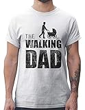 Shirtracer The Walking Dad Herren T-Shirt Geschenke Männer Bester Papa der Welt Geschenke für Weihnachten für den Vater (M, Weiß)