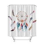 HSDFKD Duschvorhang Textil Anti-Schimmel Wasserdicht Duschvorhänge Pflanzendruck Duschvorhang-A1_80*200