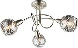 LED Decken Leuchte Spot Rondell Strahler Glas Lampe Wohn Zimmer Beleuchtung Rauch Globo 54348-3, g