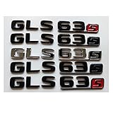 YANGAILIAN Chrom Schwarze Buchstaben Number Kofferraum Abzeichen Embleme Emblem Abzeichen Aufkleber Fit for Mercedes Benz W166 x166 SUV GLS63S GLS63 S AMG Embleme Schriftzüg