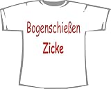Bogenschießen Zicke; T-Shirt weiß, Gr. XL