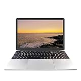 15,6 Zoll Laptop Notebook, 8 GB RAM 128 GB SSD Windows 10 Pro PC Laptops, Intel Celeron J3455 Quad Core Notebook, 1920 × 1080 IPS Full HD Display, Mini-HDMI, Web