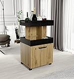 möbelando Barschrank Rollwagen Minibar Barwagen Rollschrank Hausbar Schrank Hydra III