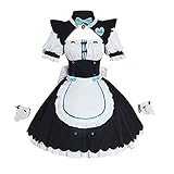 Zhongkaihua Chocolat und Vanille Cosplay Kostüm Frauen Japanische High School Uniform Halloween Matrosen Verkleidung Nekopara Japanische Anime Dienstmädchen Schürze Verkleidung Cosplay Kleid Anzüg