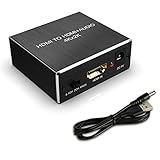 HDMI Audio Konverter 4K Konverter,HDMI zu HDMI + Optischer TOSLINK SPDIF + 3,5mm Stereo Audio Extractor Converter HDMI Audio Splitter Adap