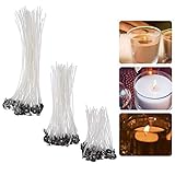YeeStone Kerzendocht 150 Stück Kerzendochte Kerzen Dochte Candle Wick in 3 Verschiedenen Größen - für die Kerzenherstellung, Kerze DIY (90 mm,150 mm and 200 mm)