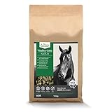 AniForte Natur Heucobs Pferd 14kg - Vitality Cobs, Raufutter zur Trockenfütterung, Heuersatz, Pferdefutter ohne Einweichen oder Anmischen, optimale Kau- & Speichelförderung, Grascobs staub