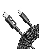 Anker New Nylon USB-C auf Lightning Ladekabel, 3m lang, Kompatibel mit iPhone 13 13 Pro 12 Pro Max 12 11 X XS XR 8 Plus, AirPods Pro, Unterstützt Power Delivery (Schwarz)