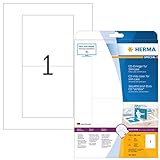 HERMA 5033 CD DVD Einleger für Slim Case Hüllen DIN A4 (121 x 242 mm, 25 Blatt, Karton) perforiert, bedruckbar, nicht klebende Papier-Cover, 25 Inlays, weiß