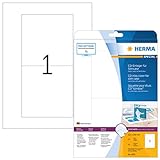 HERMA 5033 CD DVD Einleger für Slim Case Hüllen DIN A4 (121 x 242 mm, 25 Blatt, Karton) perforiert, bedruckbar, nicht klebende Papier-Cover, 25 Inlays, weiß