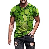 Sweatshirt Männer Baumwolle Angerauht T-Shirt Herren Blau Regular fit Rundhals 3D Digitaldruck Sommer Hemd Slim Fit Kurzarm Lustig Sportbekleidung Muskelsport Sweatshirt Tank Top