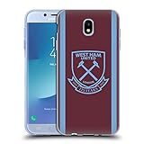 Head Case Designs Offizielle Zugelassen West Ham United FC Home 2020/21 Crest Kit Soft Gel Handyhülle/Hülle kompatibel mit Samsung Galaxy J7 2017 /