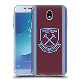Head Case Designs Offizielle Zugelassen West Ham United FC Home 2020/21 Crest Kit Soft Gel Handyhülle/Hülle kompatibel mit Samsung Galaxy J7 2017 /