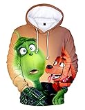 WBYFDC Weihnachten Herren Und Damen Hoodie Kleidung Casual Fun Pattern Anime 3D Druck Sport Sw