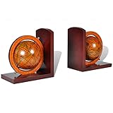 vidaXL 2x Buchstütze Buchenden Buchständer Weltkugel Glob