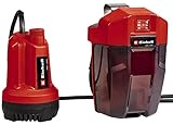 Einhell 4181500 Akku-Klarwasserpumpe GE-SP 18 Li - Solo Power X-Change (Lithium-Ionen, Fördermenge 5000 l/Std., 4 m max. Eintauchtiefe, flexible Batteriebox, ohne Akku und Ladegerät)