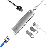 CharJenPro USB C Hub für alle USB C Laptops, Tablets, Handys Gigabit Ethernet, USB C Power Delivery, HDMI 4K, 3 USB 3.0