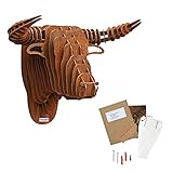 Rerum & Consilium Wanddeko Stierkopf in Edelrost-Optik I 48 x 37 x 30 cm I 15 kg I Stier Kopf Deko für Wohnzimmer und mehr I Stahl | Tierkopf / Tierschädel Skulptur Deko aus Metall + Montagep