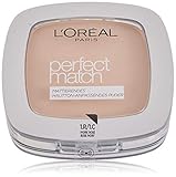 L'Oréal Paris Puder Make up, Mattierendes Kompaktpuder mit LSF 8, Inkl. Spiegel und Schwamm, Perfect Match Puder, Nr. 1.R/1.C Rose Ivory, 9 g