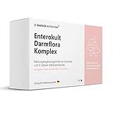 BAFOXX Nutrition® Enterokult Darmflora Komplex - Einführungspreis - 12 natürliche und aktive Bakterienkulturen - 20 Mrd. KBE hochdosiert - mit Inulin, Biotin, Folsäure - vegan - 60 Kap