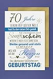 70 Geburtstag Karte Grußkarte Sonnenschein Foliendruck 16x11cm Plus 4 Stick