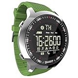 RUTXE 50M wasserdichte Smarte Sportuhr Fitnessuhren Outdoor Multifunktionale Digitale Armbanduhr Stoppuhr Kalorien Schrittzähler Bluetooth Aktivitätstracker (Green)