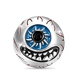 GNOCE Halloween Horror Blut Augapfel Auge Charms Perle 925 Sterling Silber Passt Alle Armbänder und Halsketten Festival Schmuck Für Mädchen Frauen Teen Charme Geschenk