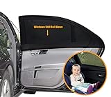 Auto Sonnenschutz für Baby 2 Stück, Autofenster Sonnenschutz für Kinder mit UV Schutz/Blendschutz, Auto Sonnenschutz Sonnenblende Sonnenschutzrollos Zubehör für Seite Heckscheibe F