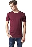 Urban Classics TB814 Herren T-Shirt Fitted Stretch Tee, Gr. Medium, Rot (burgundy 606)