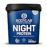 Bodylab24 Night Protein 1500g Banane, Whey-Protein und Casein, langanhaltende Protein-Versorgung über die Nacht, fett-, kohlenhydrat- und kalorienarm, Whey-Pulver kann den Muskelaufbau unterstü