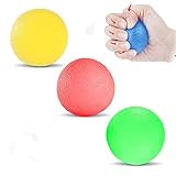 Hand-Therapie-Bälle, Handtherapie-Bal, Silikon Handtrainer, 3er-Set, Finger-, Handgelenk-, Arthrose-Training, Hand Therapie Übungs, Lindert Stress, 3 Farb