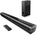 Soundbar für TV Gerät mit Subwoofer 2.1 Kanal Soundbar 190W Surround Sound, Bluetooth 5.0 Lautsprecher, Einstellbarer Bass und DSP, Unterstützt HDMI ARC, USB, Optisch, AUX für Heimkino Sy