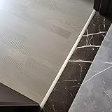 LLA übergangsprofil Türen Übergangsstreifen Für Vinylböden, Selbstklebend Schwellen Rampe Teppichverkleidung Bodenleiste, Holz Zu Fliesen, Für Schiebe-/ Scheunen-/ Glastür (Size : 145cm/57.1in)