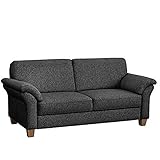 CAVADORE 3-Sitzer Byrum / Große 3er-Couch im Landhausstil mit Federkern / Passend zur edlen Sofagarnitur Byrum / 186 x 87 x 88 / Flachgewebe: G