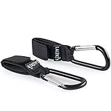 Laleni 2x Kinderwagen Haken sehr Belastbar - Karabiner Befestigungshaken für Wickeltasche Und Zubehör, Bis 10kg Belastb