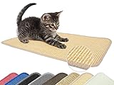 Primaflor - Ideen in Textil Katzen-Kratzmatte Katzenteppich - Natur 40 x 60 cm, Sisal, Langlebige Rutschhemmende Sisal-Matte, Geeignet für Fußbodenheizung, Krallenpflege Sisalteppich für Wand & B