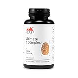 AKSES SWISS Ultimatives B-Komplex Supplement | B1, B2, B3, B5, B6, B7 Vitamine | Hoch in B12 | 180 Vegane Kapseln | 1 Kapsel pro Tag | ½ Jahr Versorgung