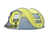 YCHUAN Pavillonzelt, vollautomatischer Familiencamping Pavillon, Verdickung regensicher 3-4 Personen Camping Faltzelt (Color : A)