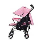 Gute Qualität Kinderwagen Buggys Leichter faltender Kinderwagen-Stahlrohr kann sitzen stützenden Stoßdämpfer-Trolley-Kinderauto sitzen Baby Standardkinderwagen (Color : Pink)