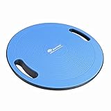 BIGTREE Balance Board mit seitlichen Griffen, Therapiekreisel für Physiotherapie, Durchmesser 40cm, rutschsichere Unter- und Oberseite, Gleichgewichtsbrett, Wackelbrett (Blue)