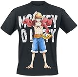 OnePiece Monkey D. Luffy T-Shirt schwarz M