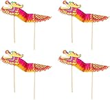 dh-12 Chinesischer Papierdrache DIY Crafts: 10 Sets 3D Chinese New Year Dragon Dekoration Handheld Craft Dragon Origami für 2022 Frühlingsfestdek