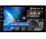 Tristan Auron BT2D7018A Android 10 Autoradio mit Navi + DAB Plus und OBD 2 Box I 7' Touchscreen GPS Bluetooth Freisprecheinrichtung I 32GB USB SD 2 DIN
