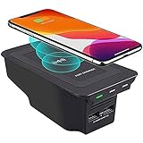 Auto Kabellos LadegeräT Wireless Handy Charger FüR Volvo S90 V90 Xc90 Xc60 V60 S60 2019 2020, Kfz-LadegeräTe Quick Phone Ladepad Innenraum Mittelkonsole Zubehö Rpanel Kompatibel Mit Allen Qi Handy