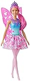 Barbie GJJ99 - Dreamtopia Fee, Puppe (pinkes Haar) mit Flügeln und Diadem, Spielzeug ab 3 J