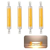 Yafido 4 Stück R7s Led 118mm Glühbirne, 20W 230V Dimmbar Hightlight COB LED Birne, LED Leuchtmittel Warmweiß 3000K, 1600LM, 360° Abstrahlwinkel, Entspricht 160W Halogenlamp