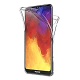 AICEK Hülle Compatible Huawei Y6 2019 360°Full Body Transparent Silikon Schutzhülle für Huawei Y6 2019 Case Durchsichtige TPU Bumper Y6 2019 Handyhülle (6,09 Zoll)